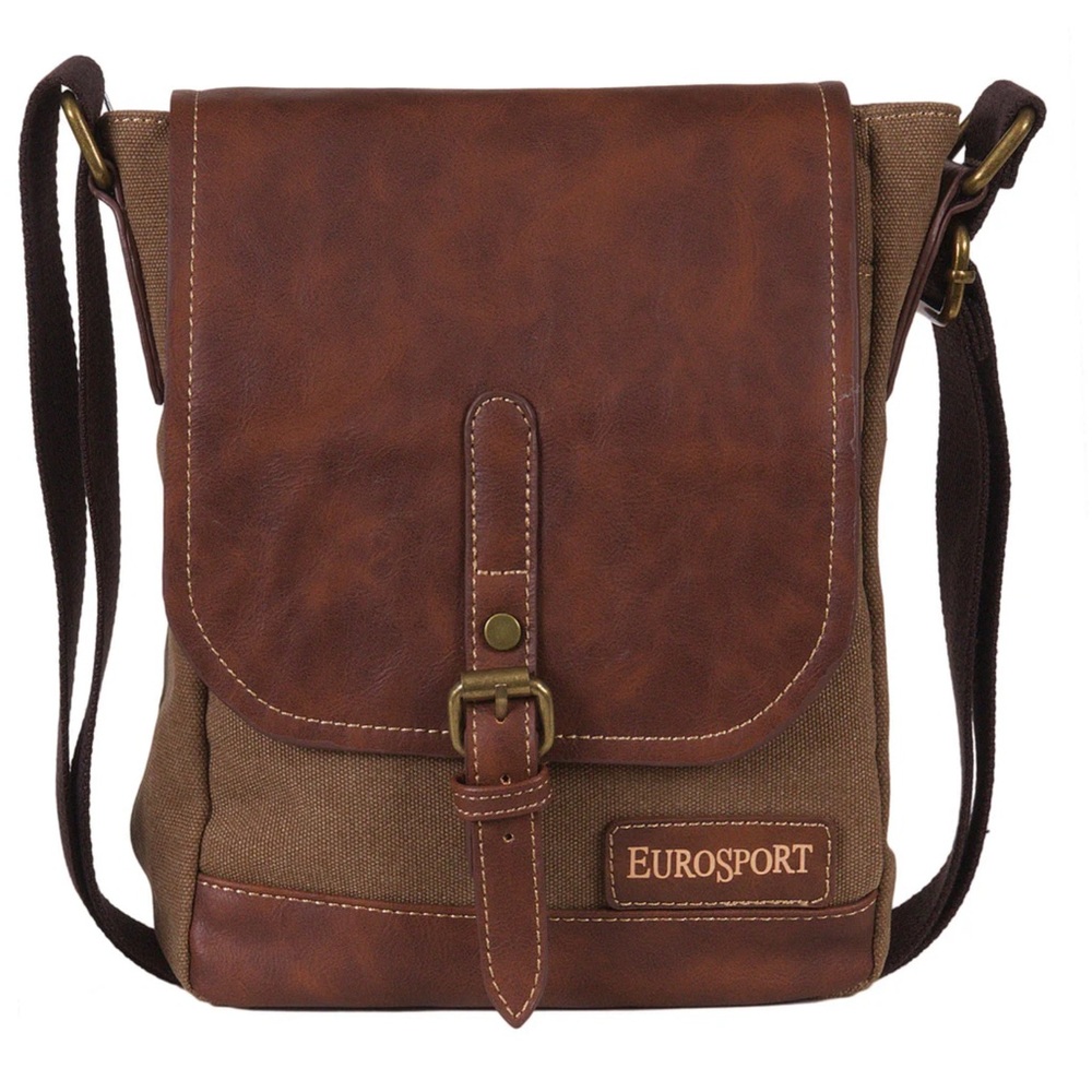 Eurosport Messenger Bag Canvas 10” x 8” x 3” Rustic B428